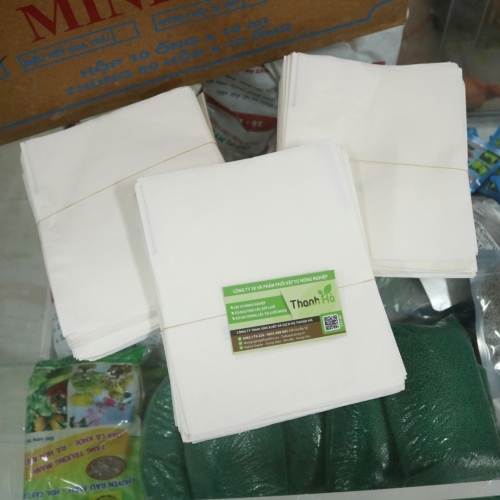 Túi bọc trái cây chống côn trùng Thanh Hà, túi giấy sáp trắng cỡ 16x20cm