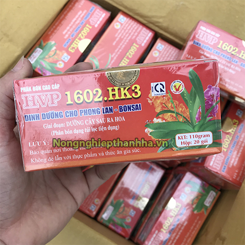 Phân bón cho lan HVP 1602.HK3 dưỡng cây sau ra hoa