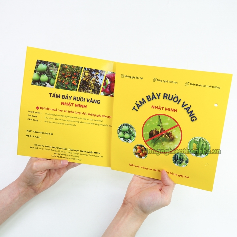 Keo dính bẫy ruồi, côn trùng miếng 22x40 cm