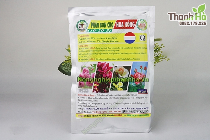 Phân bón cho hoa hồng ép viên dạng tan chậm